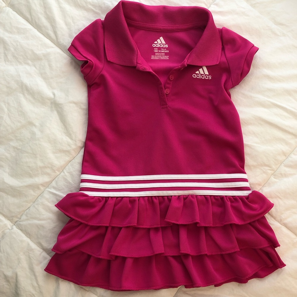 Adidas pink dress Size 18 months
